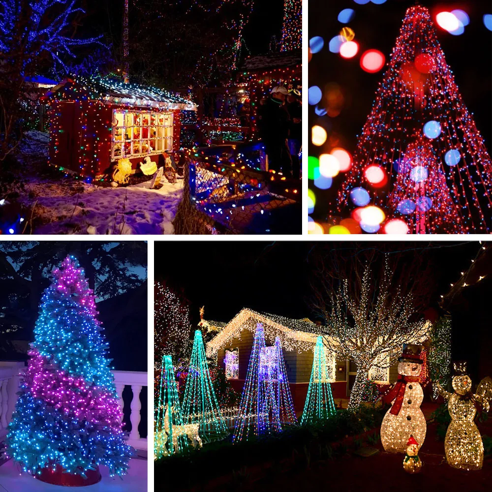 DC5V WS2812B Dream Color RGB LED Round Ball String Lights Christmas Party Birthday Decoration Addressable Individually IP67