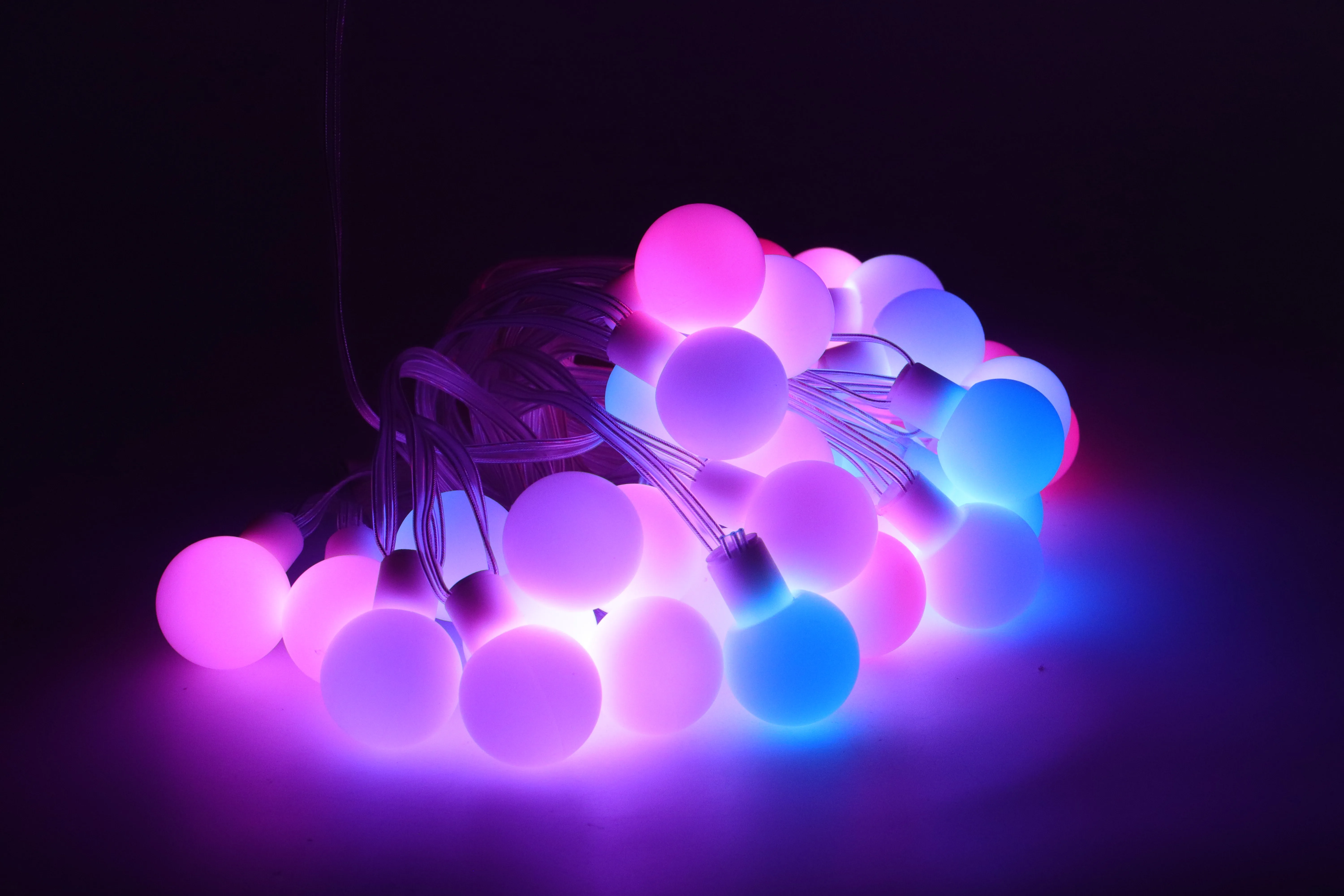 DC5V WS2812B Dream Color RGB LED Round Ball String Lights Christmas Party Birthday Decoration Addressable Individually IP67