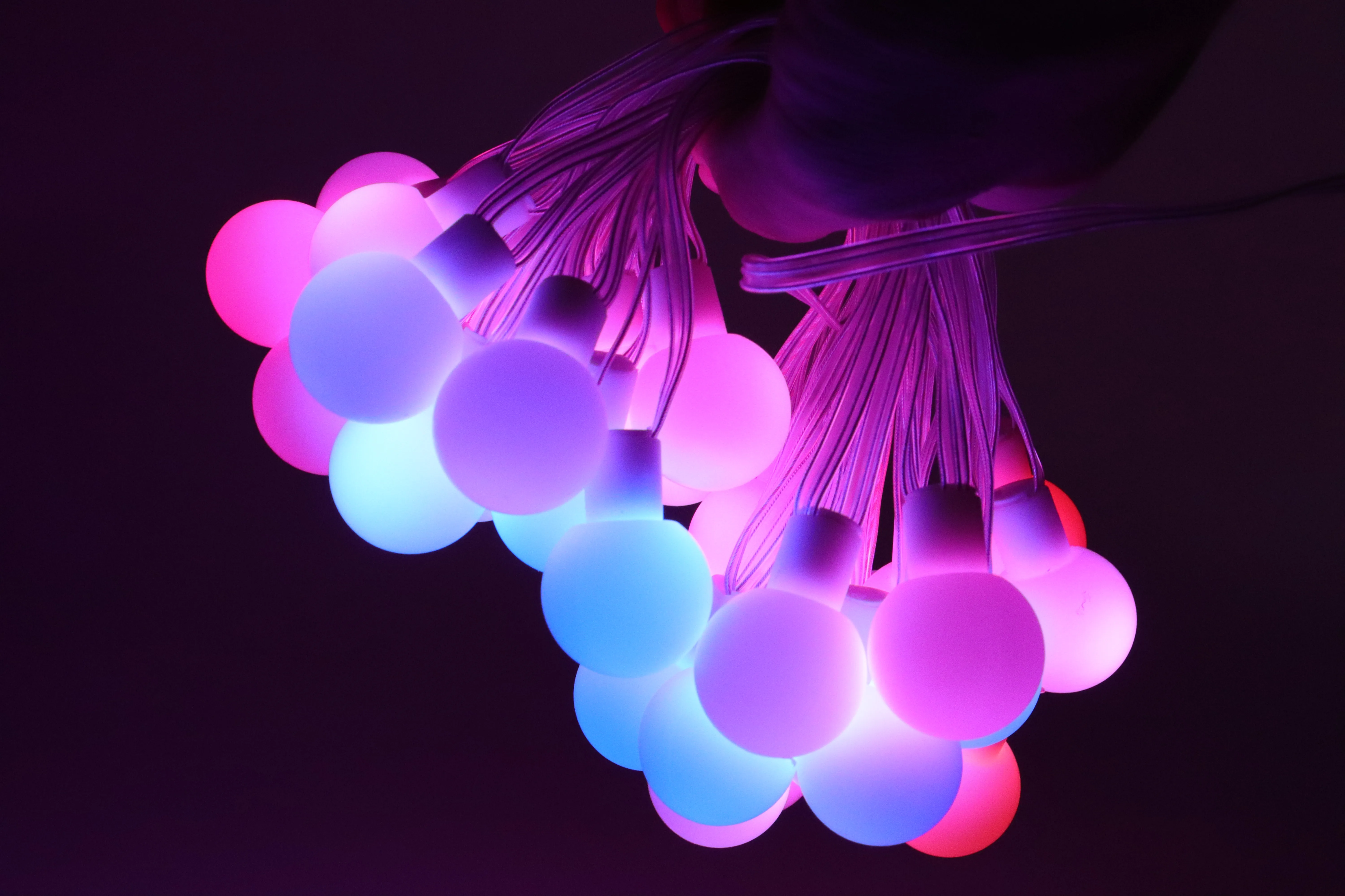 DC5V WS2812B Dream Color RGB LED Round Ball String Lights Christmas Party Birthday Decoration Addressable Individually IP67