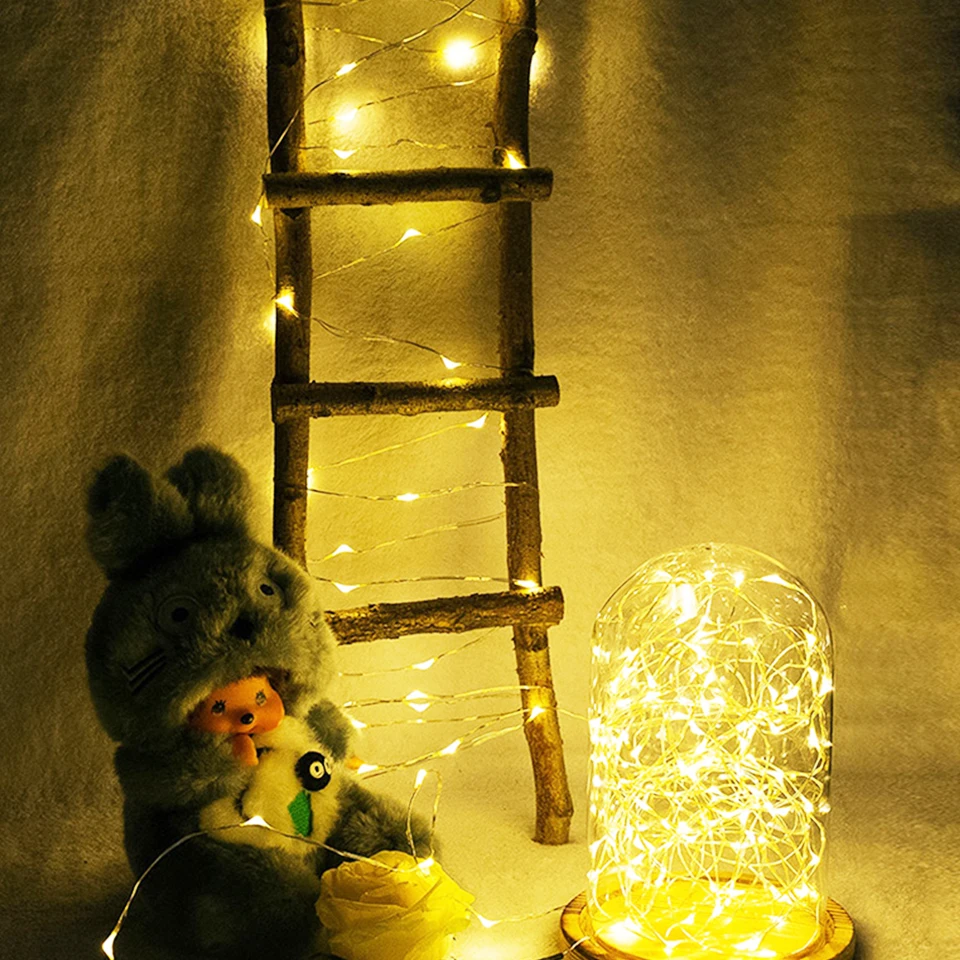 TxxCvv 1M 2M 3M 5M LED Fairy Light Mini Christmas Light Copper Wire String Light Night lamp Waterproof for Xmas Garland Party