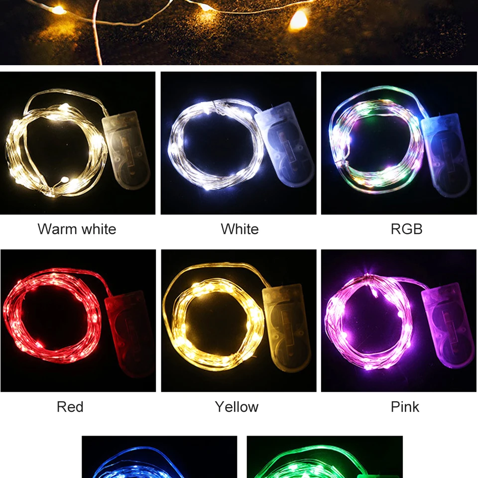 TxxCvv 1M 2M 3M 5M LED Fairy Light Mini Christmas Light Copper Wire String Light Night lamp Waterproof for Xmas Garland Party