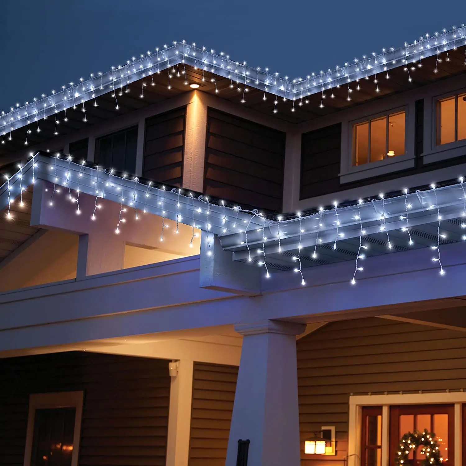 Christmas Decoration 2024/2025 icicle Led Curtain Lights for Outdoor Droop 0.4/0.5/0.6M Christmas Lights for home New Year 2025