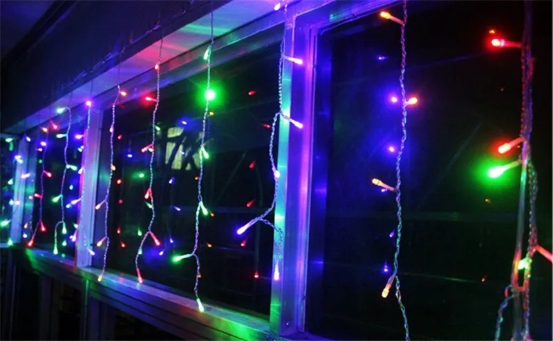 Christmas Decoration 2024/2025 icicle Led Curtain Lights for Outdoor Droop 0.4/0.5/0.6M Christmas Lights for home New Year 2025