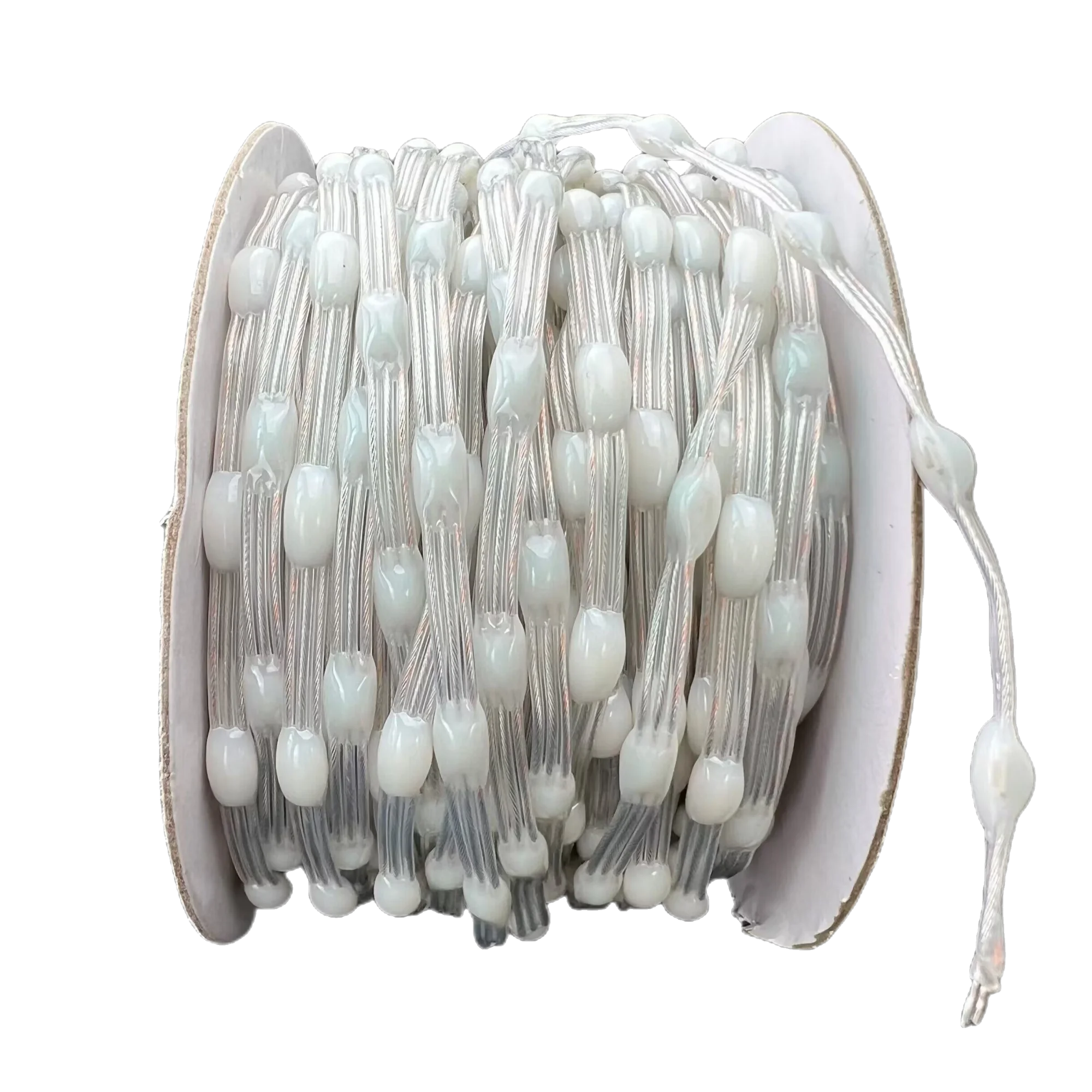 DC5V 15/20/25/30mm/50mm/100mm Pitch SK6812-RGBW LED Pebble Seed Pixel String Light Addressable Full Color IP67 Clear Wire