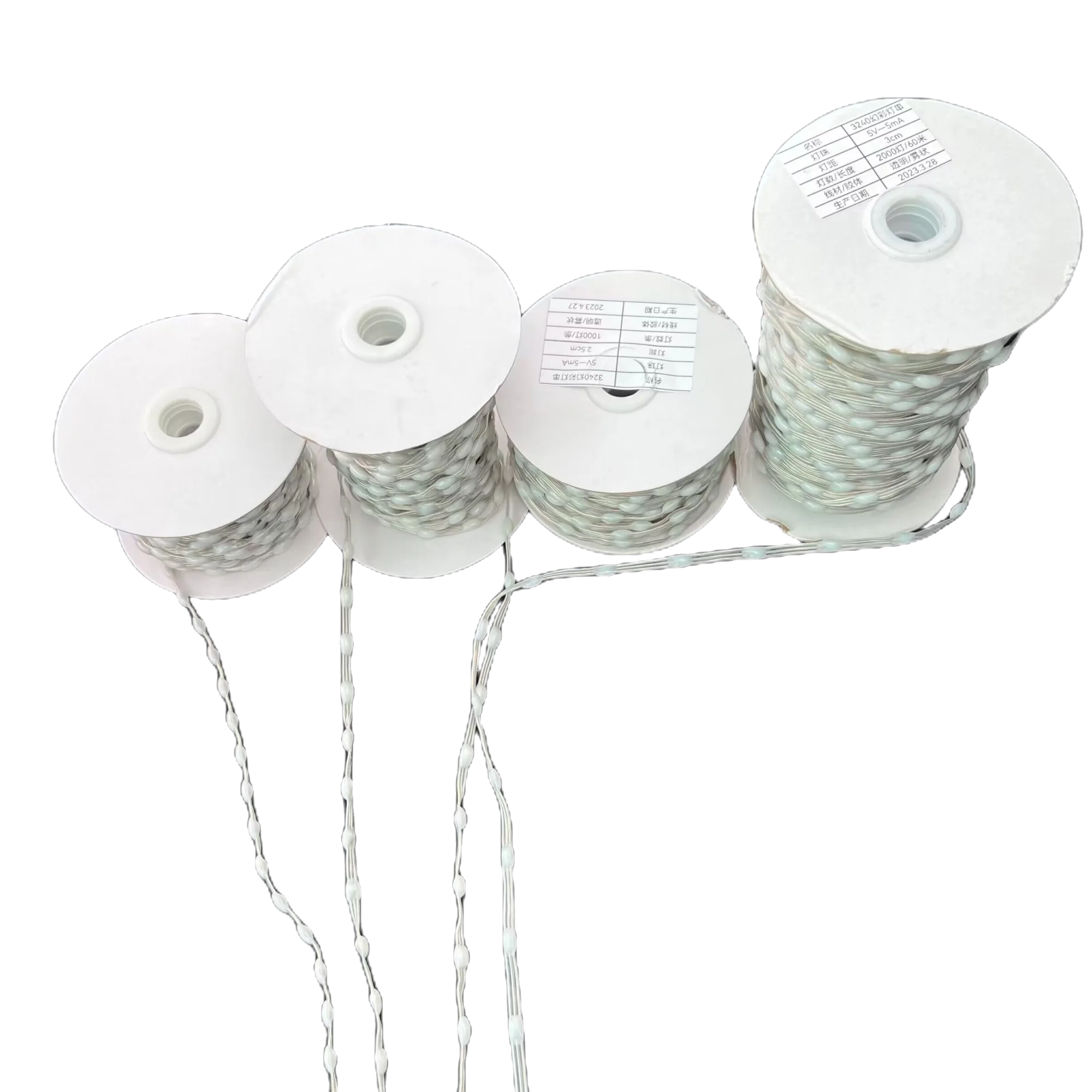 DC5V 15/20/25/30mm/50mm/100mm Pitch SK6812-RGBW LED Pebble Seed Pixel String Light Addressable Full Color IP67 Clear Wire