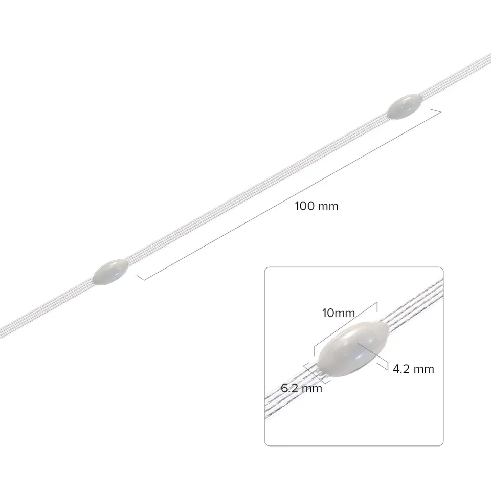 DC5V 15/20/25/30mm/50mm/100mm Pitch SK6812-RGBW LED Pebble Seed Pixel String Light Addressable Full Color IP67 Clear Wire