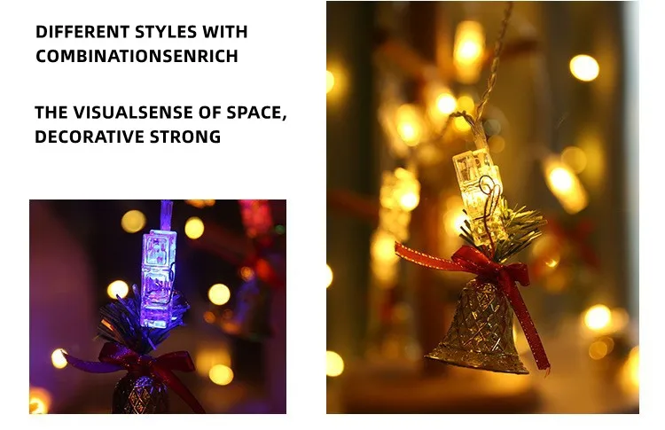 1M 2M Photo Clips String Lights Christmas Fairy Lights Battery-operated Garland Hanging Picture Cards Holder Holiday Lamp Decor
