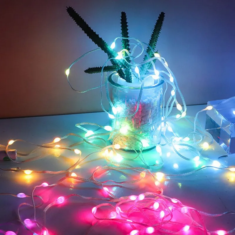 RGB LED Fairy String Lights Dreamcolor USB Christmas Light Bluetooth APP Smart Garland Fairy Light Christmas Wedding Party Decor