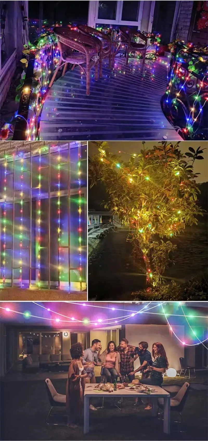 RGB LED Fairy String Lights Dreamcolor USB Christmas Light Bluetooth APP Smart Garland Fairy Light Christmas Wedding Party Decor