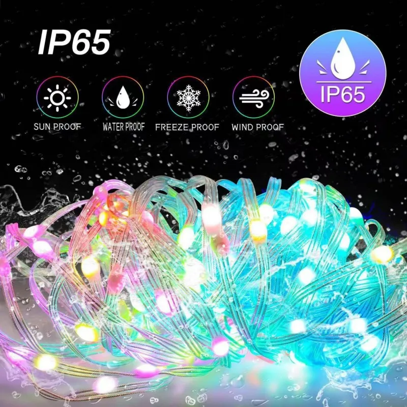 RGB LED Fairy String Lights Dreamcolor USB Christmas Light Bluetooth APP Smart Garland Fairy Light Christmas Wedding Party Decor