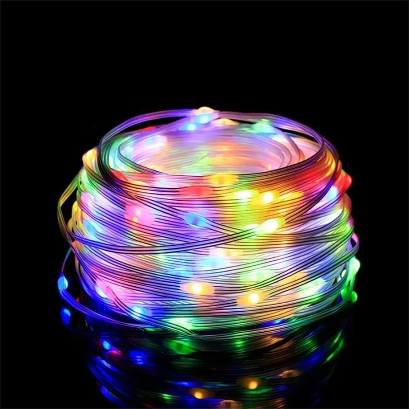 RGB LED Fairy String Lights Dreamcolor USB Christmas Light Bluetooth APP Smart Garland Fairy Light Christmas Wedding Party Decor