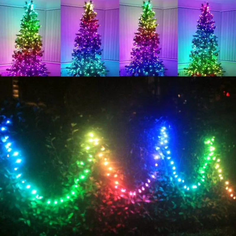 RGB LED Fairy String Lights Dreamcolor USB Christmas Light Bluetooth APP Smart Garland Fairy Light Christmas Wedding Party Decor