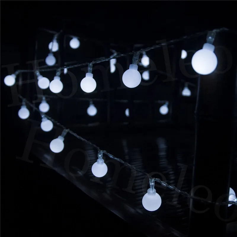 LSDM New Year 1.5/2/3/4/5/10M LED Holiday Fairy Garland Ball String Lights Globe Wedding Home Decoration Battery Rope Lights