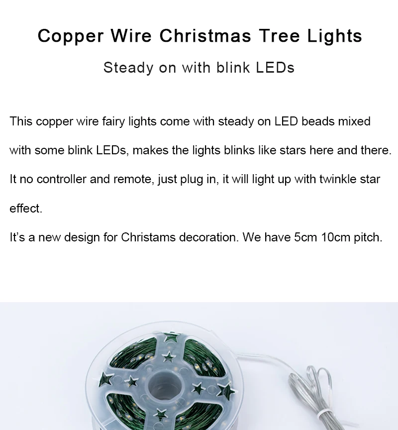 Stars Twinkle Christmas Tree Garland Room Decoration Xmas Fairy Lights Plug in Green Copper Wire String Lights 100m 200m 300m