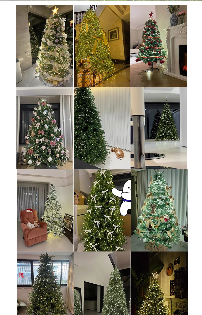 Stars Twinkle Christmas Tree Garland Room Decoration Xmas Fairy Lights Plug in Green Copper Wire String Lights 100m 200m 300m