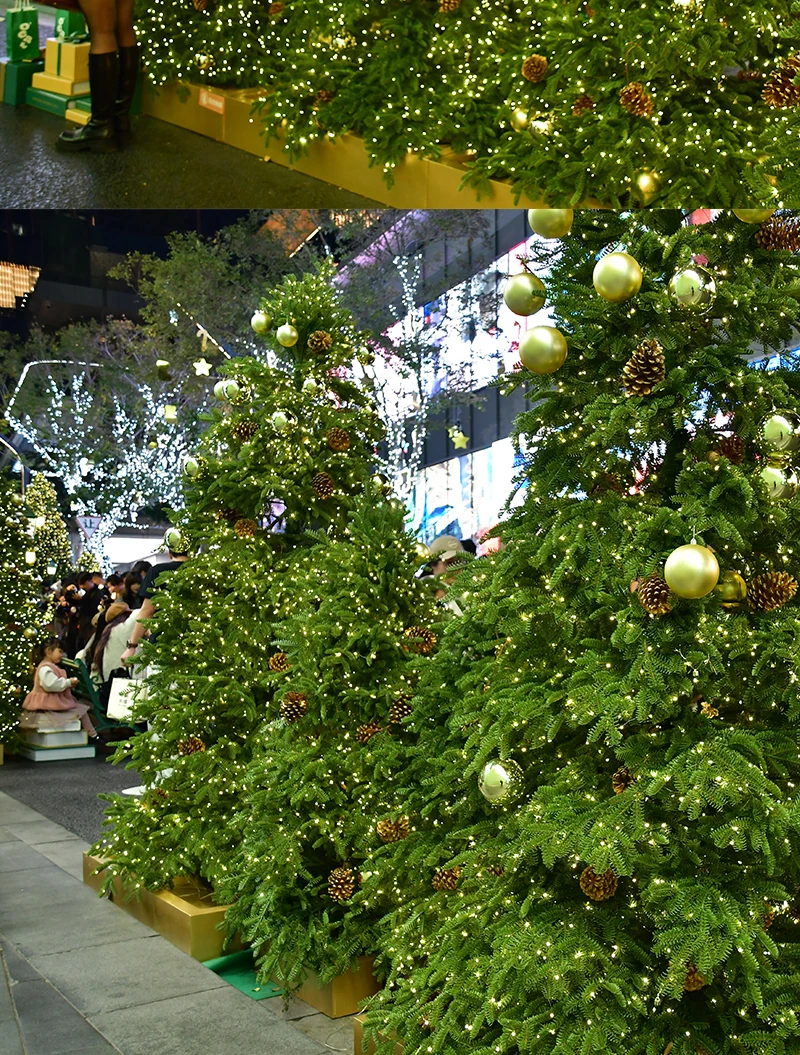 Stars Twinkle Christmas Tree Garland Room Decoration Xmas Fairy Lights Plug in Green Copper Wire String Lights 100m 200m 300m
