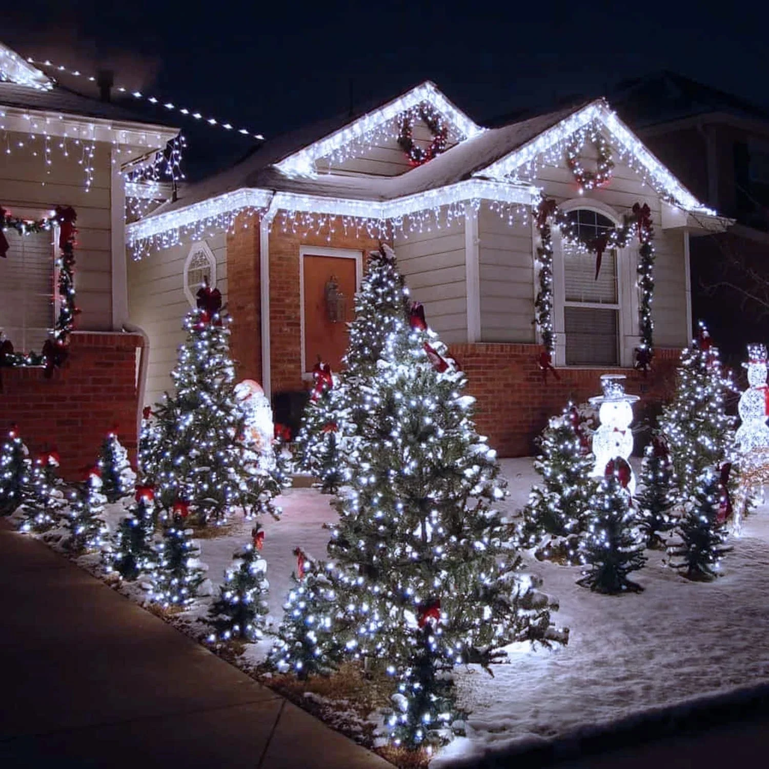 Fairy LED Icicle String Lights Christmas Garland Outdoor Lights Home For Wedding Party Curtain Garden Decoration