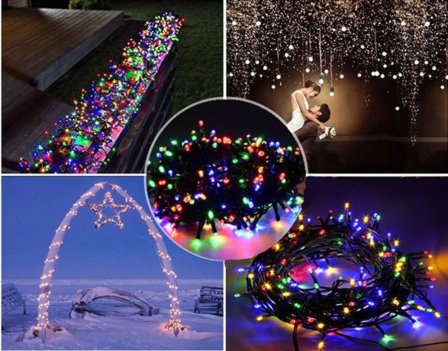 Waterproof 8 Modes 10M 20M 30M 50M Fairy Garden Light Outdoor Indoor String Light Garland for Party Wedding Christmas Decoration