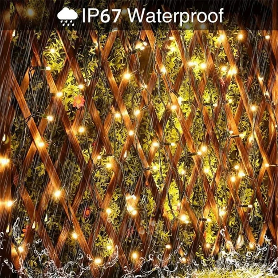Waterproof 8 Modes 10M 20M 30M 50M Fairy Garden Light Outdoor Indoor String Light Garland for Party Wedding Christmas Decoration