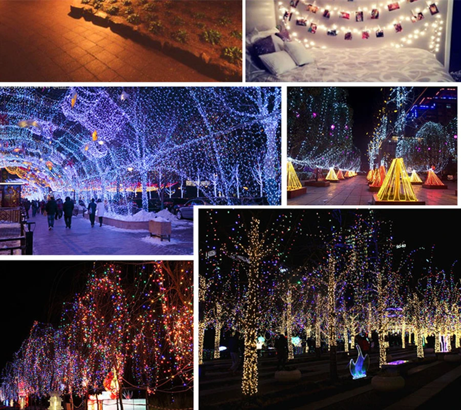 Waterproof 8 Modes 10M 20M 30M 50M Fairy Garden Light Outdoor Indoor String Light Garland for Party Wedding Christmas Decoration