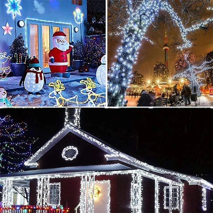 Waterproof 8 Modes 10M 20M 30M 50M Fairy Garden Light Outdoor Indoor String Light Garland for Party Wedding Christmas Decoration