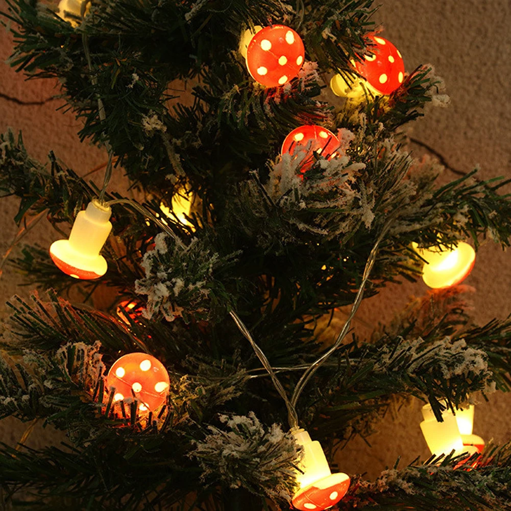 10/20 Leds Mushroom LED Fairy Lights USB/Battery Operated String Light for New Year Christmas Party Gift Garland Pot Fairy Decor