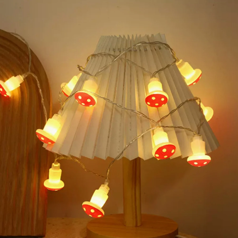 10/20 Leds Mushroom LED Fairy Lights USB/Battery Operated String Light for New Year Christmas Party Gift Garland Pot Fairy Decor
