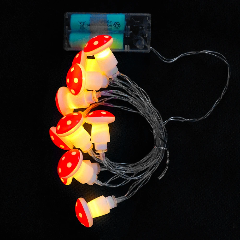 10/20 Leds Mushroom LED Fairy Lights USB/Battery Operated String Light for New Year Christmas Party Gift Garland Pot Fairy Decor