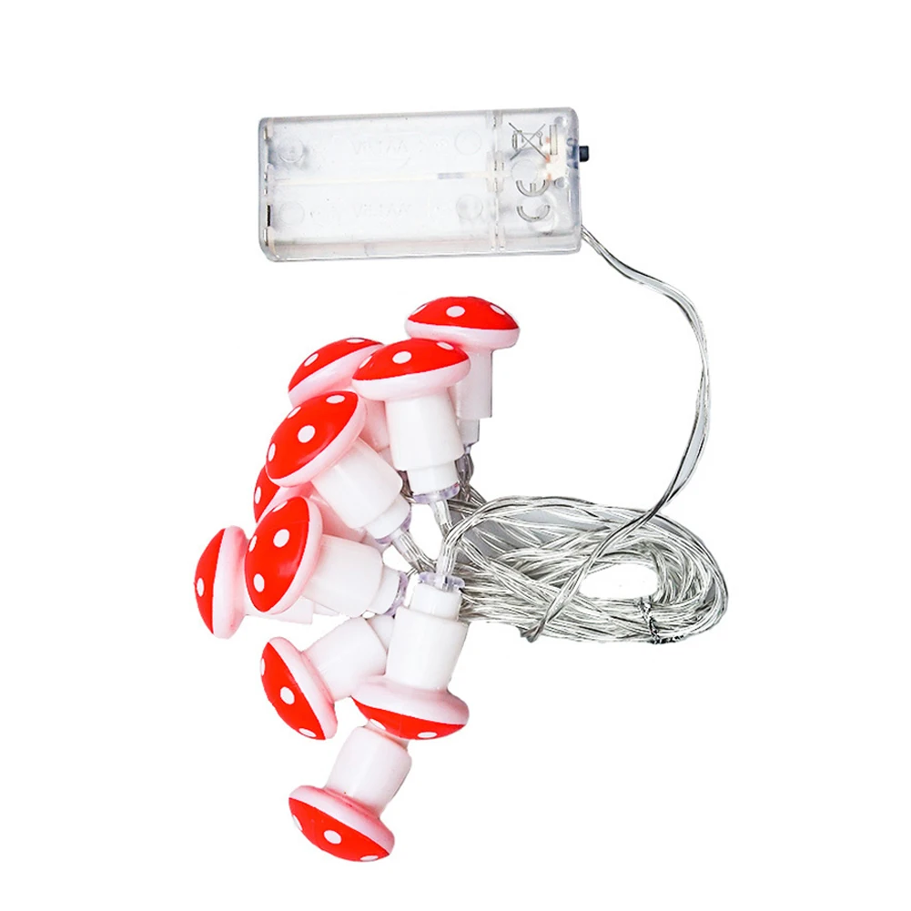 10/20 Leds Mushroom LED Fairy Lights USB/Battery Operated String Light for New Year Christmas Party Gift Garland Pot Fairy Decor