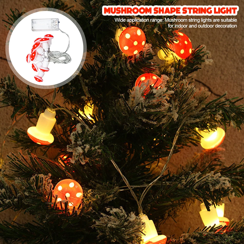 10/20 Leds Mushroom LED Fairy Lights USB/Battery Operated String Light for New Year Christmas Party Gift Garland Pot Fairy Decor