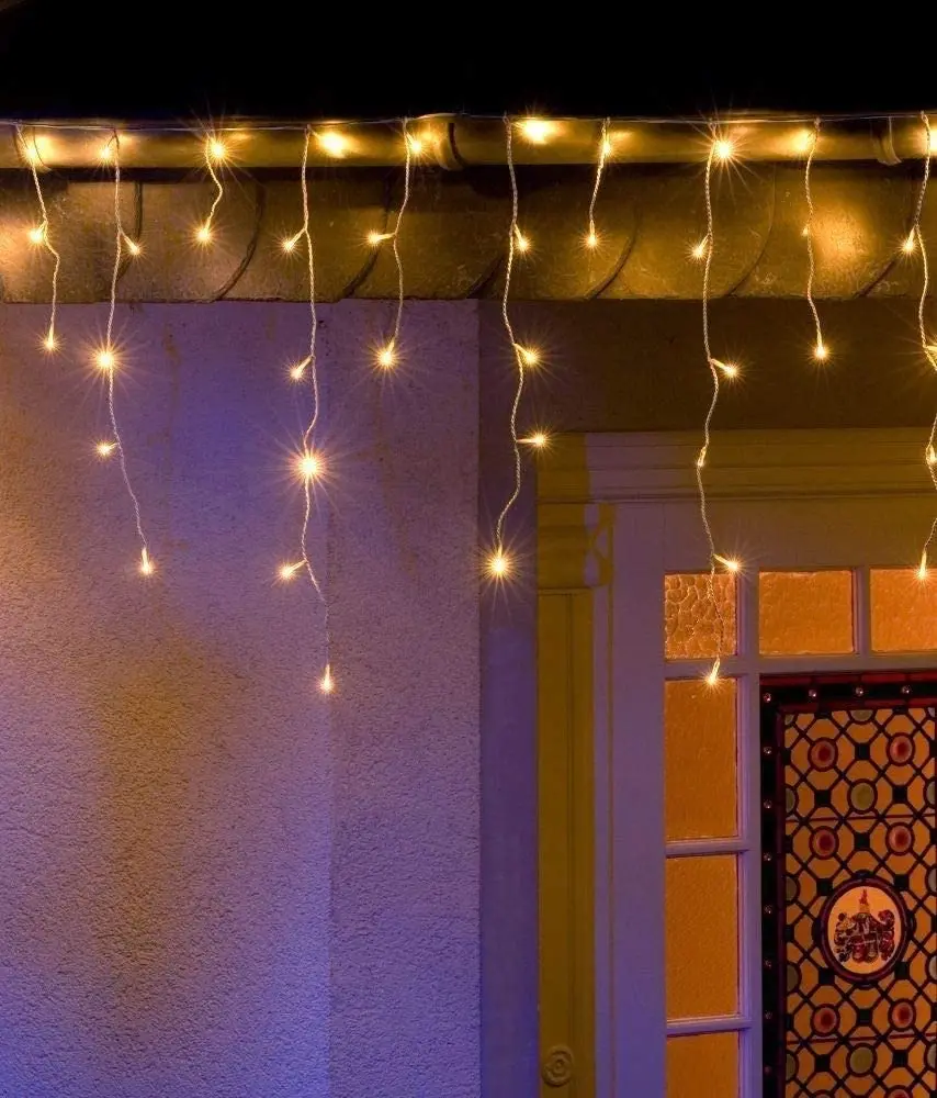 Christmas Decoration 2026 Festoon Led Icicle Curtain Lights Outdoor Droop 0.5/0.6/0.7M Street Garland On The House New Year Eve