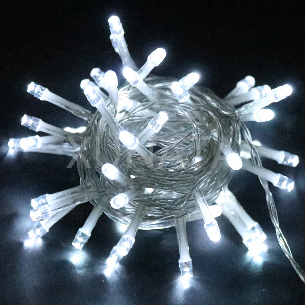 10/20/30/50M Christmas Lights Strip DC 12V Fairy Light Waterproof Silver Wire Xmas Lamp Wedding Decor Christmas Tree Ornament