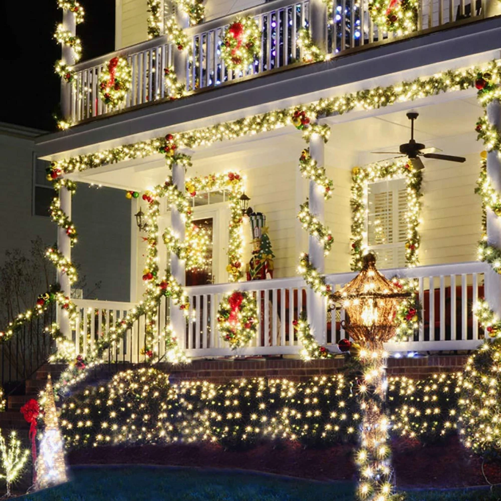 10/20/30/50M Christmas Lights Strip DC 12V Fairy Light Waterproof Silver Wire Xmas Lamp Wedding Decor Christmas Tree Ornament
