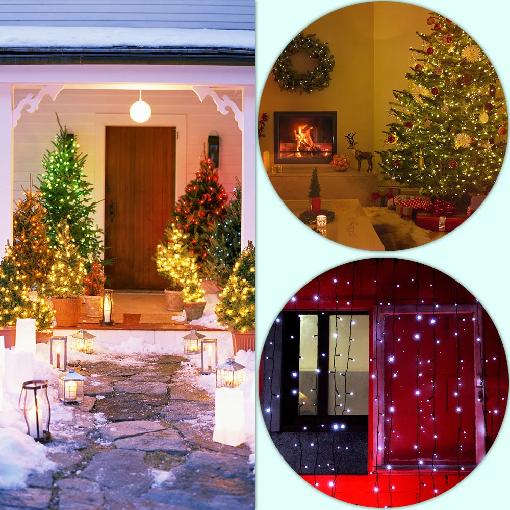 10/20/30/50M Christmas Lights Strip DC 12V Fairy Light Waterproof Silver Wire Xmas Lamp Wedding Decor Christmas Tree Ornament