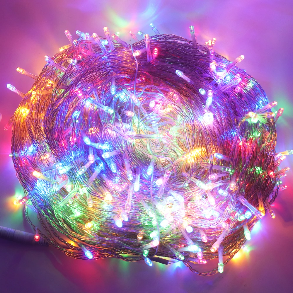 10/20/30/50M Christmas Lights Strip DC 12V Fairy Light Waterproof Silver Wire Xmas Lamp Wedding Decor Christmas Tree Ornament