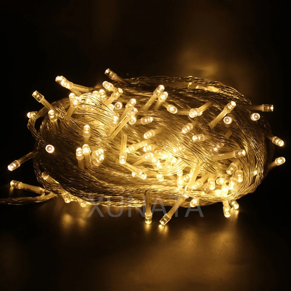 10/20/30/50M Christmas Lights Strip DC 12V Fairy Light Waterproof Silver Wire Xmas Lamp Wedding Decor Christmas Tree Ornament