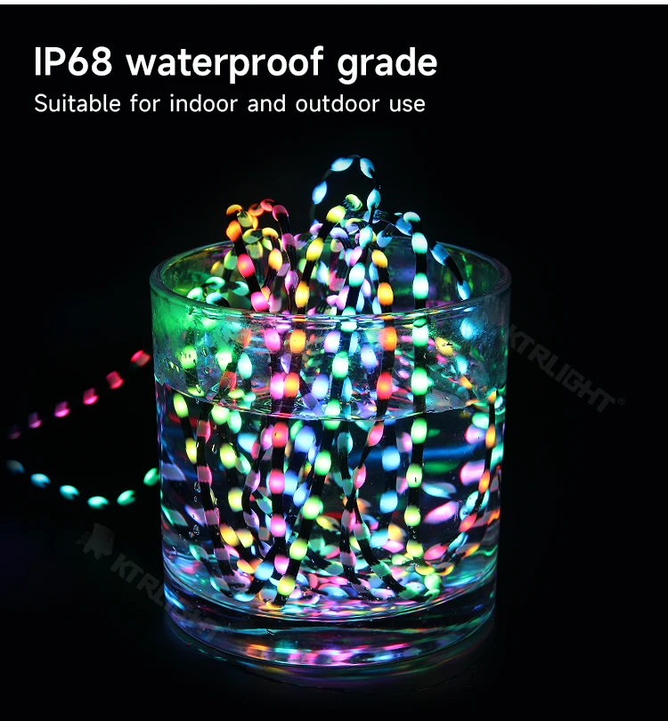 WS2811 5V RGB Outdoor Lights Garland LED Curtain Strip Waterproof Programmable Addressable Cuttable for Arduino Raspberry Pi