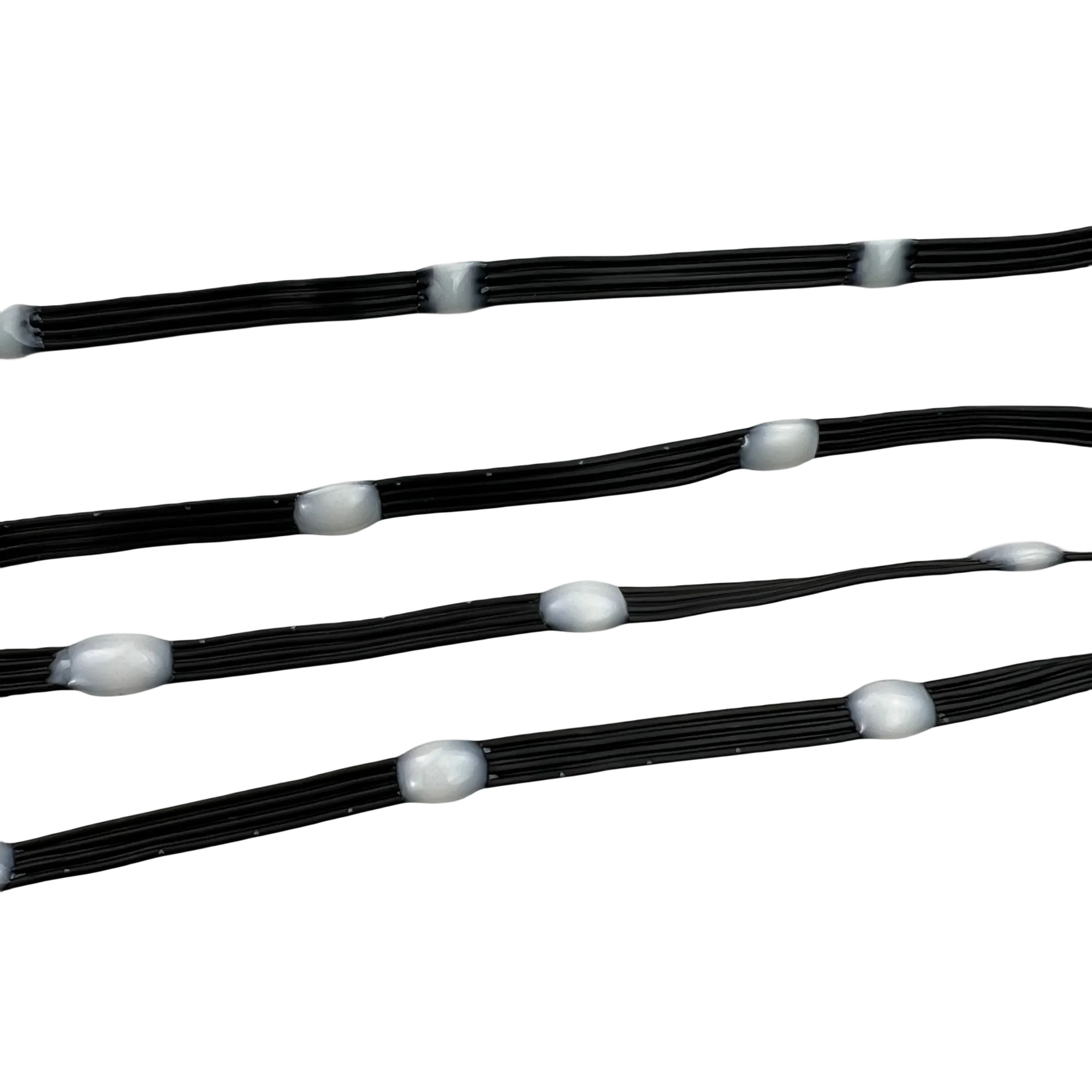 DC5V 12V 1000/3000ct Black Wire WS2815 Dual Signal 4Pin LED Pebble Seed Pixel String Light RGB Addressable IP67 2cm-20cm Spacing