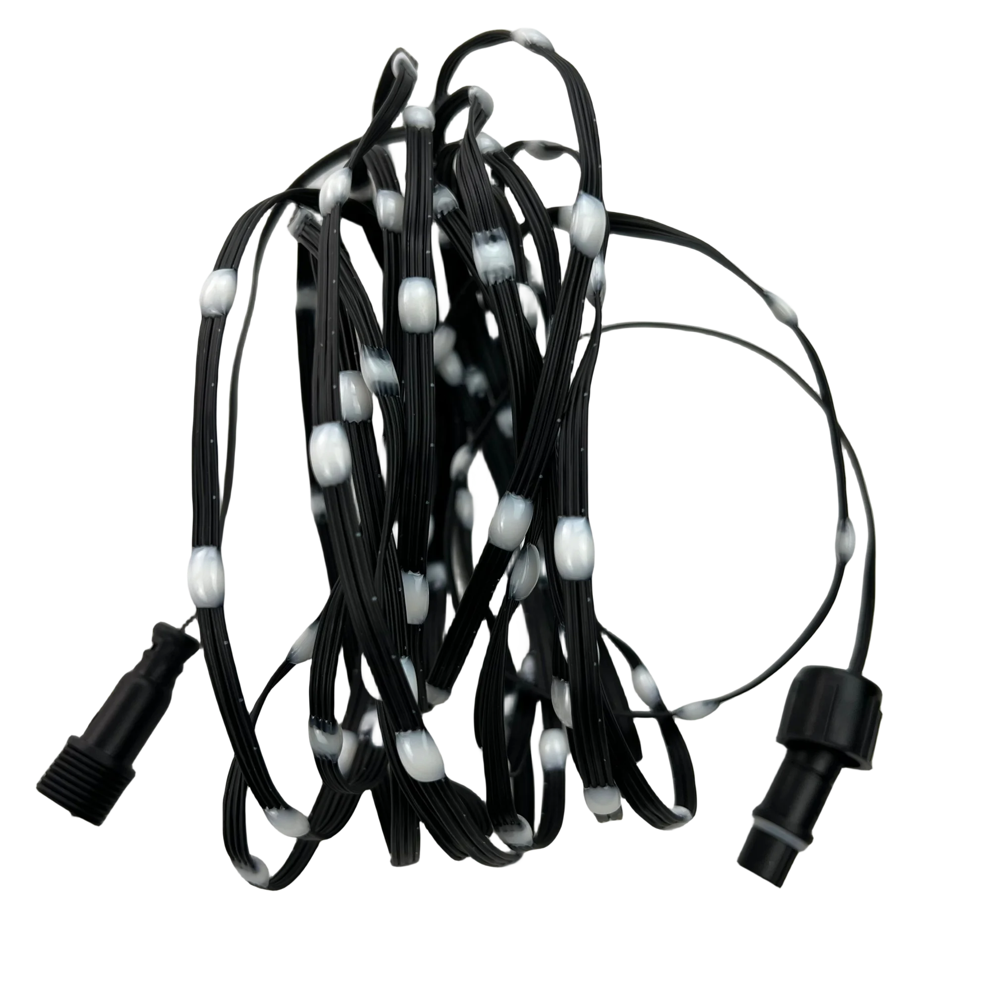 DC5V 12V 1000/3000ct Black Wire WS2815 Dual Signal 4Pin LED Pebble Seed Pixel String Light RGB Addressable IP67 2cm-20cm Spacing