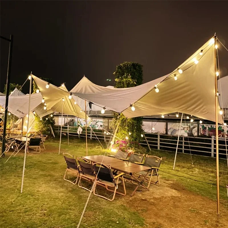 G50 Lamp 25LED Garland Fairy String Lights White Wedding Christmas Decoration Outdoor For Holiday Party 2024 Street Camp Decor
