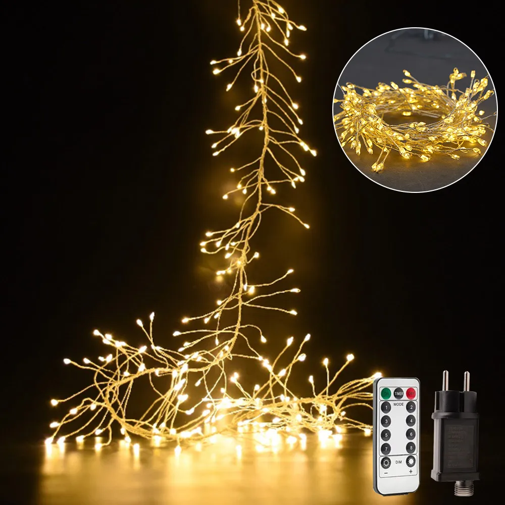 18M 500LEDs Cluster String Fairy Lights Waterproof Outdoor Garden Christmas Decoration Holiday Lighting