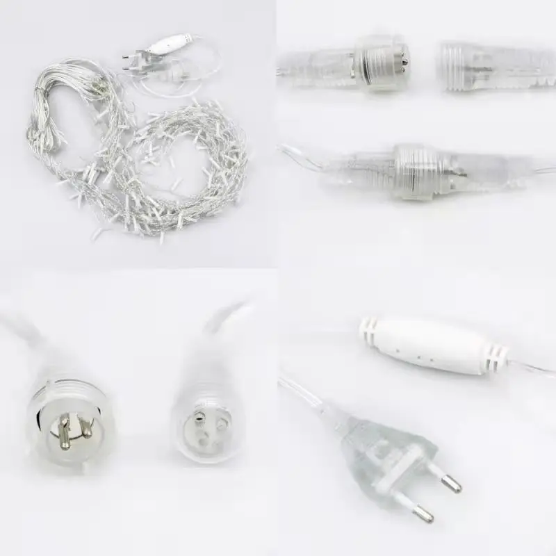 Christmas Decorations For Home Outdoor Festoon Led Garland Icicle Curtain Light New Year 2026 Decor Droop 0.5/0.6/0.7M EU Plug