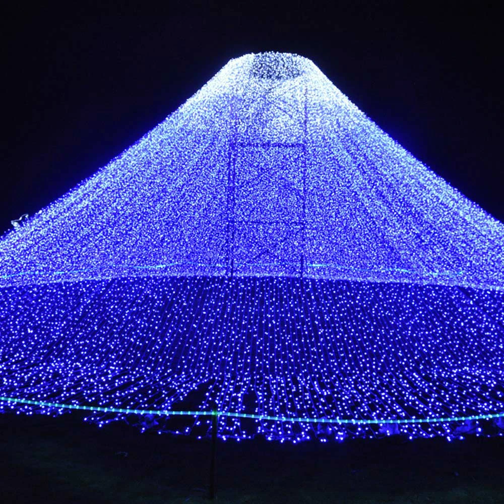 LED Net Curtain Light 110V 220V Fairy Lights Outdoor String Christmas Garlands Xmas Party Garden Wedding Decoration 3X2M 6X4M