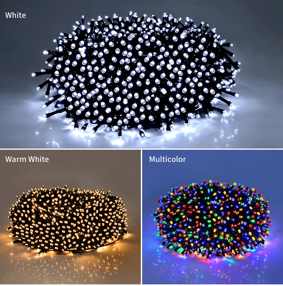 220V LEDs Twinkling Fairy Lights String 1/2/3Packs Holiday Christmas Tree Lawn Night Party Decorative Light Only EU Power Plug