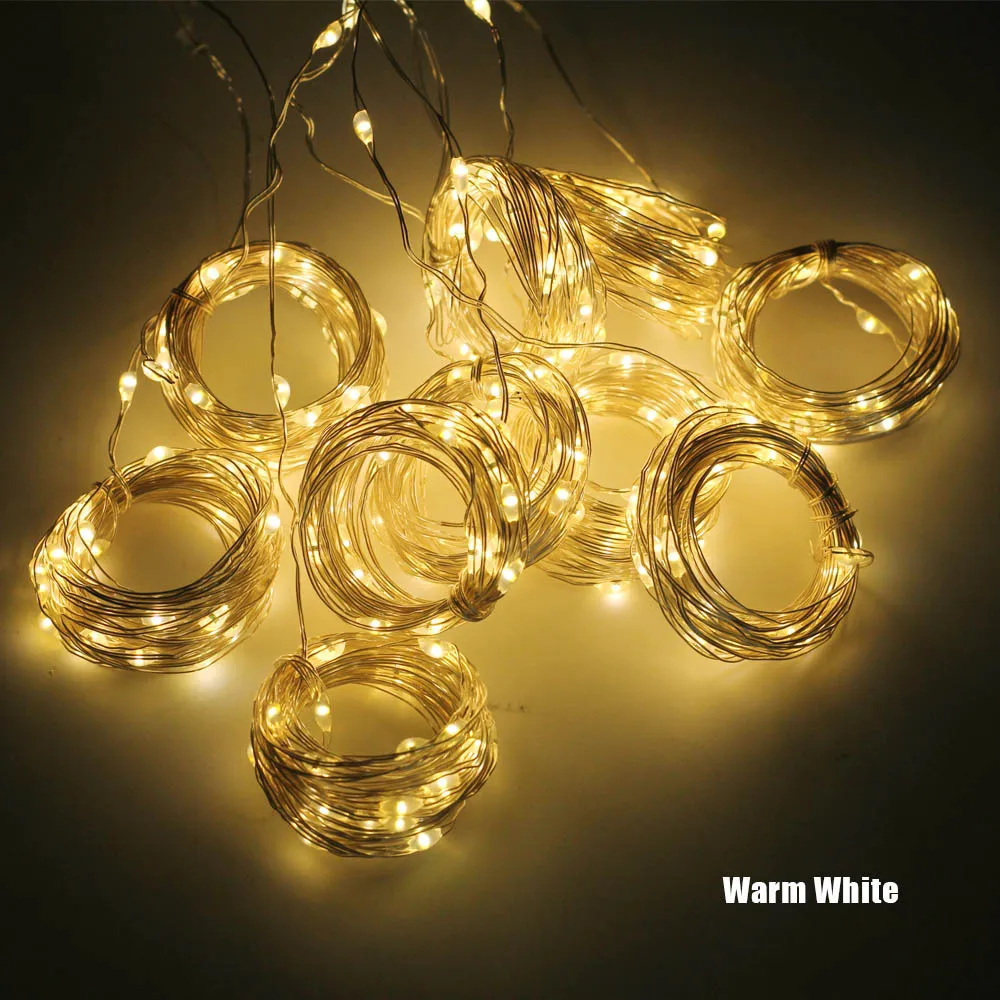 Christmas 3M LED Curtain Garland Fairy String Light USB Remote Control Wedding Party Holiday Decoration for Home Bedroom Curtain