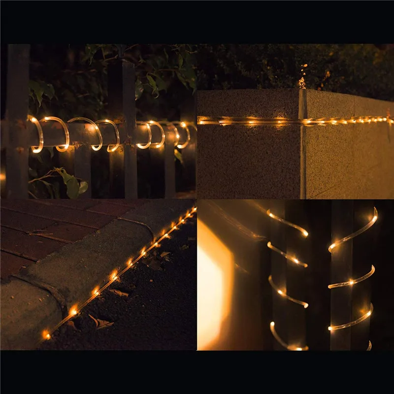 Christmas Decorations Tube Fairy Lights For Home 2026 Festoon Led Tube Rope String Light Plug-Operated 10/20/30/40M New Year