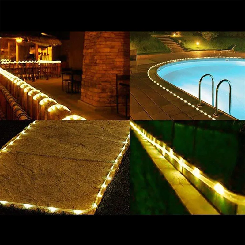 Christmas Decorations Tube Fairy Lights For Home 2026 Festoon Led Tube Rope String Light Plug-Operated 10/20/30/40M New Year