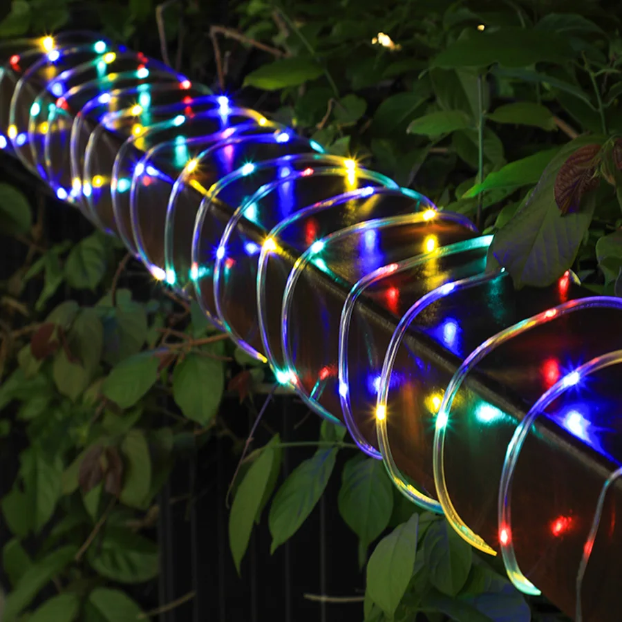 Christmas Decorations Tube Fairy Lights For Home 2026 Festoon Led Tube Rope String Light Plug-Operated 10/20/30/40M New Year