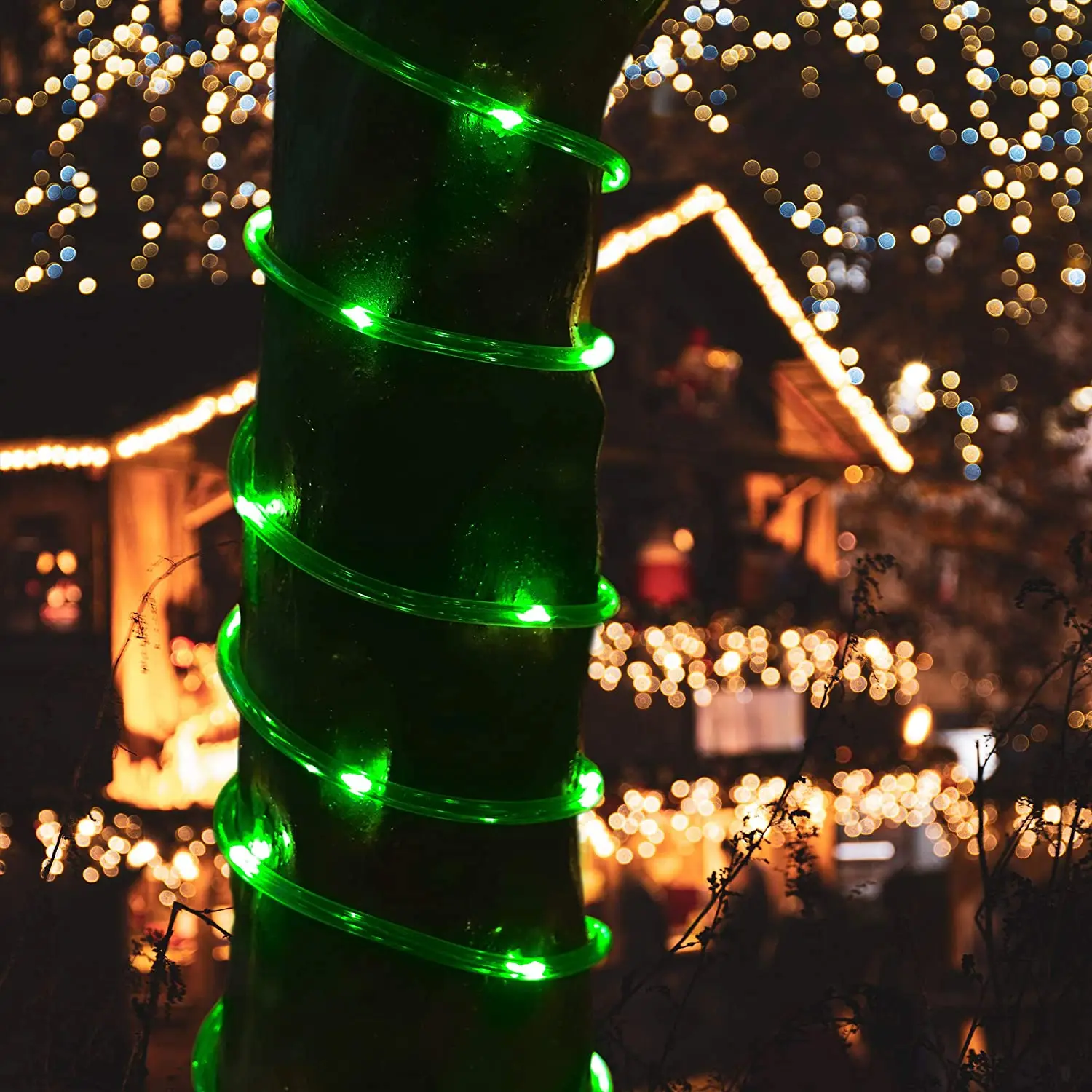 Christmas Decorations Tube Fairy Lights For Home 2026 Festoon Led Tube Rope String Light Plug-Operated 10/20/30/40M New Year