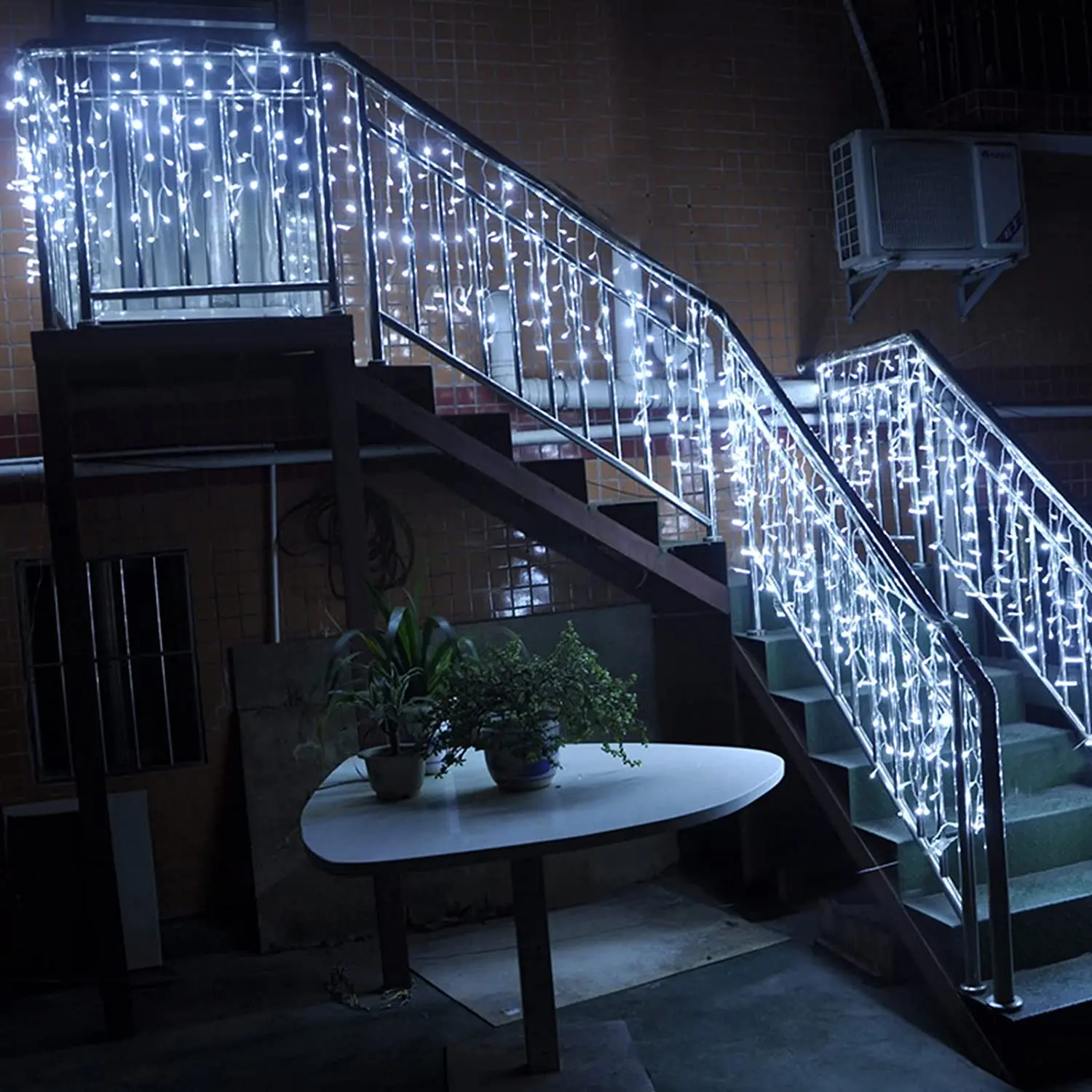 Christmas Decorations 2025 Icicle Lights Outdoor Waterproof New Year 2026 Led Curtain Garland Droop 0.5/0.6/0.7m
